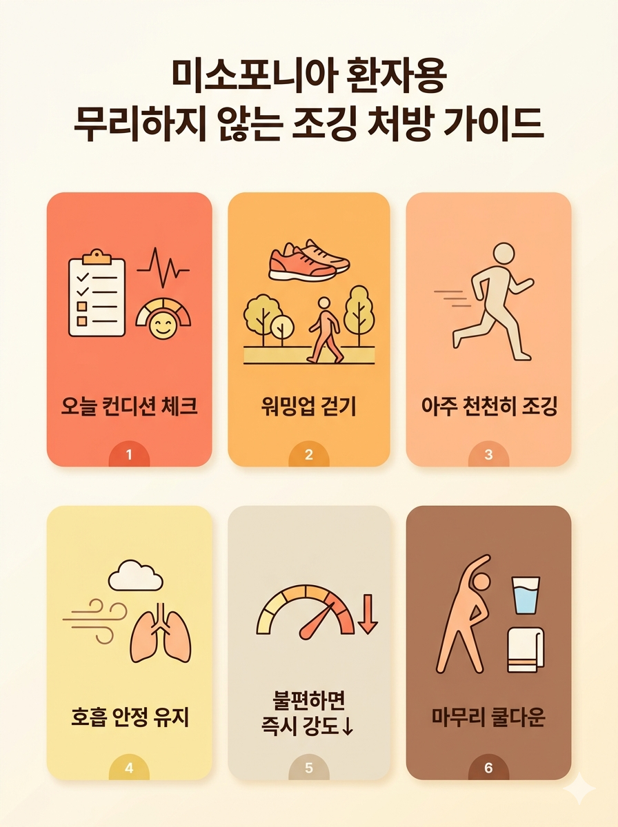존2 저강도로 편안하게 조깅하는 모습
